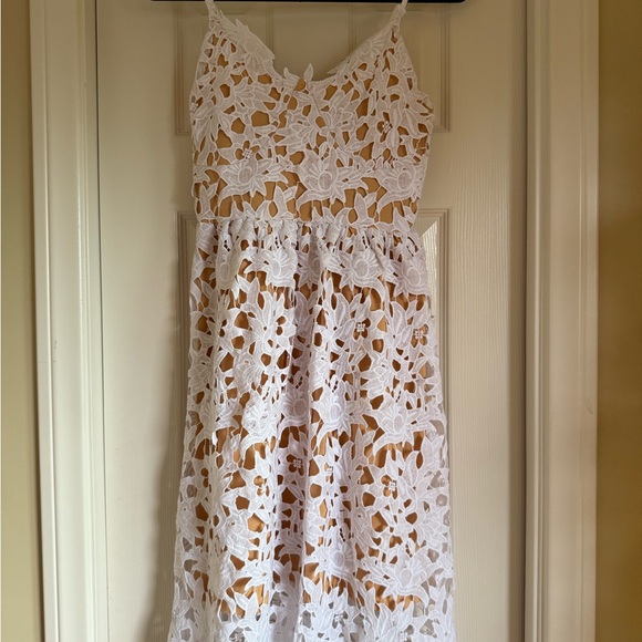 Vero Moda Elegant White Lace Kids Dress - Picture 1 of 9